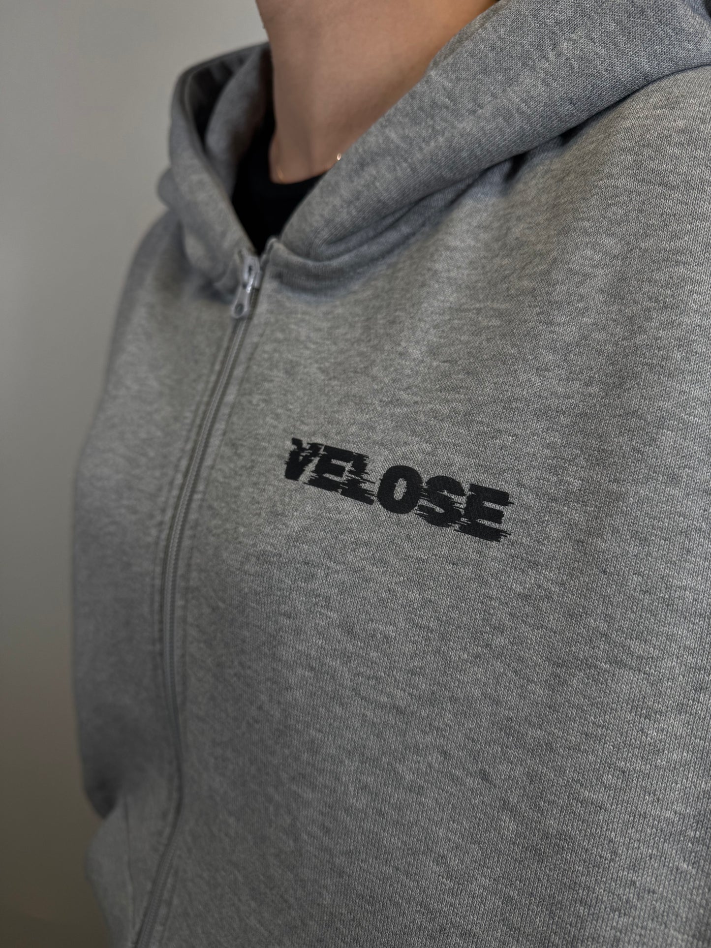 ZIP HOODIE GRAY VELOSE
