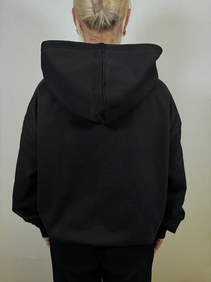 ZIP HOODIE BLACK VELOSE