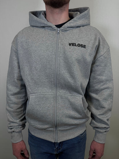 ZIP HOODIE GRAY VELOSE