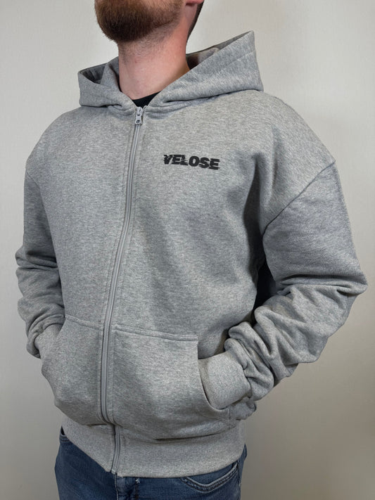 ZIP HOODIE GRAY VELOSE