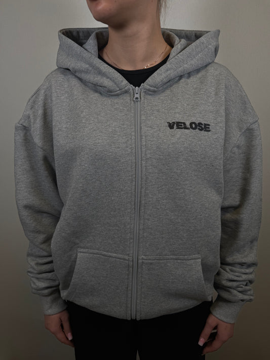 ZIP HOODIE GRAY VELOSE