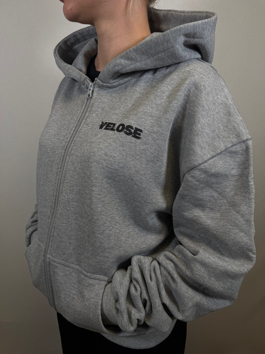 ZIP HOODIE GRAY VELOSE