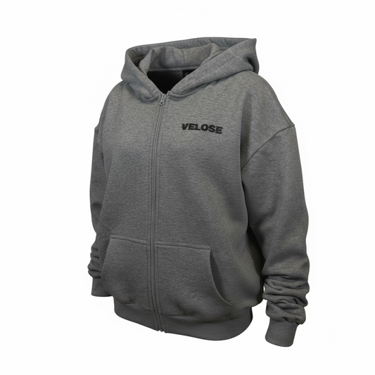 ZIP HOODIE GRAY VELOSE